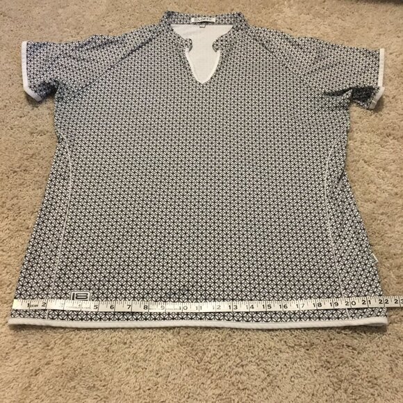 Flower of Life Tunic Neck Poly Flex Golf Shirt - Picture 14 of 16